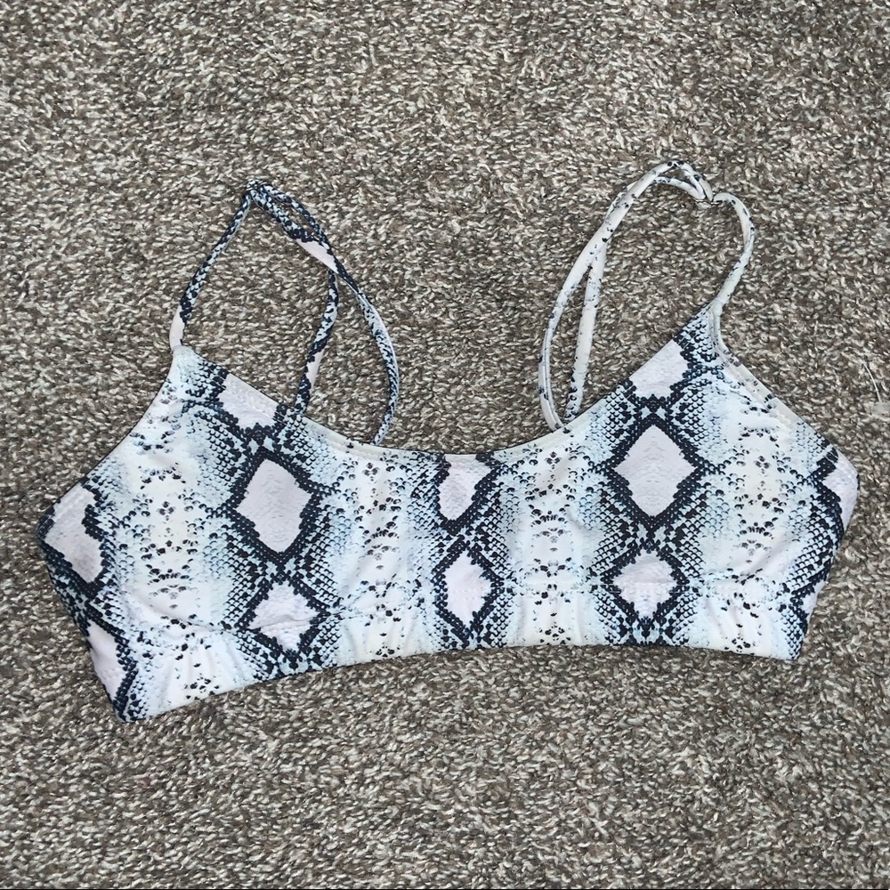 Snakeskin bikini top